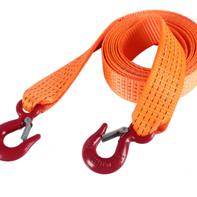 Testermeter-Two end hook tow rope 5 tons 5 meters thickened polyester tow strap Outdoor emergency car tow rope