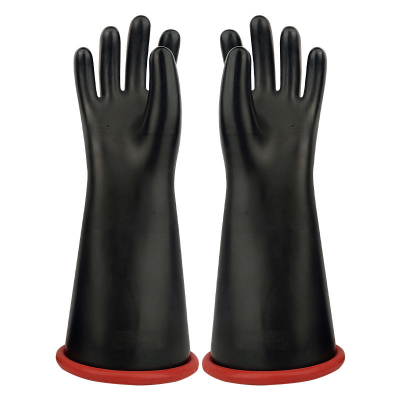 TesterMeter-R040-40KV high voltage Electrician Prevent Electric Natural latex insulated insulating gloves-Latex