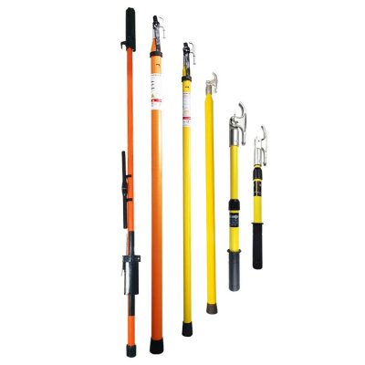 TesterMeter-HT2000 Series 3-15M, 2-9 Sections,10-500KV Triangular shaped telescopic hot sticks,Triangle Hot Stick Telescopic for Cutout Fuse Surge Arrester Hv Telescopic Insulation Operating Rod