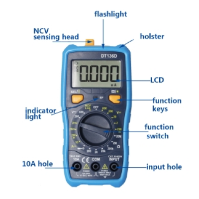 Xtester-DT136A,DT136B,DT136C,DT136D True RMS Digital Smart Multimeter