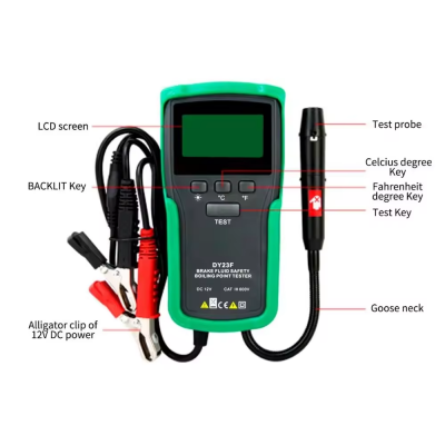 Xtester-DY23F 12V Auto Brake Fluid Tester Digital Car Brake Oil Tool DOT3/4/5/5.1 HD Indicator check Display Auto Oil tool