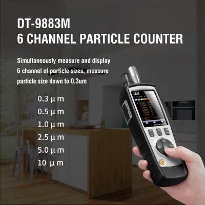 Xtester- CEM DT-9883M 8in 1PM2.5/10 HCHO CO2 TVOC Laser Particle Counter (0.3,0.5,1.0,2.5,5.0,10um Mass Concentration Channel