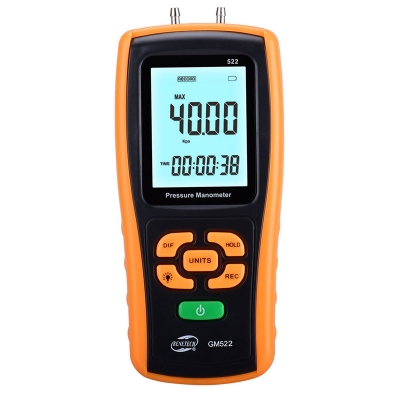 Xtester-GM522 Portable LCD Pressure Manometer Gauge Air Meter USB Data Correction