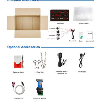 Testermeter-HE250A Large led display long visual distance thermometer