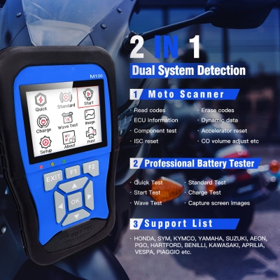 Xtester-M100  Handheld Multi-Language Motocross Diagnostic Scan Tool