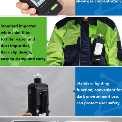 Testermeter- SKZ1050E Portable Biogas Flue NO Gas Detector Measurement Instruments Gas Analyzer