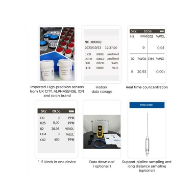 Testermeter- SKZ1050-H2 electronic 100%LEL hydrogen gas H2 leak detector detect gas analyser device