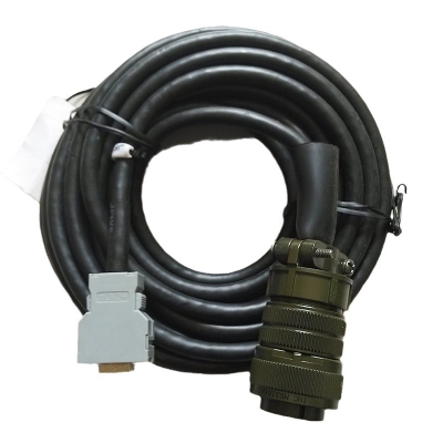 Testermeter-Motor feedback line, servo encoder cable, straight end bend, high flexibility cable