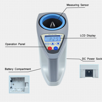 Testermeter-SKZ111B-1 PRO Digital Grain Moisture Analyzer Computer Meter For 33 kinds Rice Wheat Maize LDS-1G