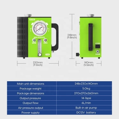 Testermeter-T110 High Quality 12V Air Mode Pump Pipeline Auto Leakage Analyzer Car Leak Detector Leakage Tester