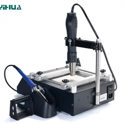 Testermeter- 853AAA+ Multi functional preheat station soldering iron desoldering hot air gun soldering rework station