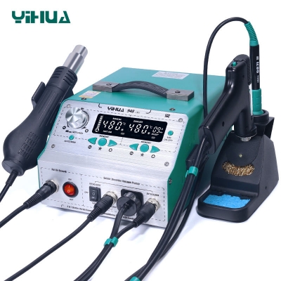 Testermeter- 948-II 4 in 1 Desoldering Hot Air Gun Rework Soldering Iron Suction Tin Gun Pick Up Pen Desoldering Soldering Station