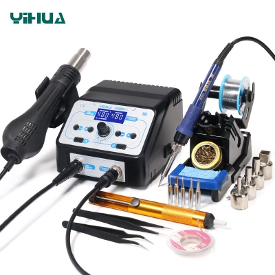 Testermeter- 938BD+-I 2 in 1 hot air desoldering solder mobile phone laptop soldering iron welding tool repair rework soldering station