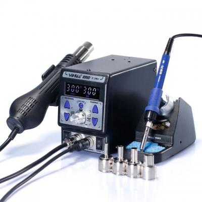 Testermeter- 899D II professional LED digital soldering iron hot air gun SMD soldering rework station