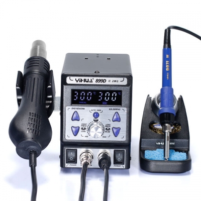 Testermeter- 899D II professional LED digital soldering iron hot air gun SMD soldering rework station