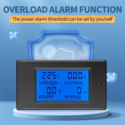 Testermeter- PZEM-061-VH AC 6in1 220V 100A Digital Ampermeter Electric Power Meter Single Phase Energy Meter Voltmeter Ammeter Wattmeter