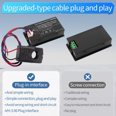 Testermeter- PZEM-061-VH AC 6in1 220V 100A Digital Ampermeter Electric Power Meter Single Phase Energy Meter Voltmeter Ammeter Wattmeter