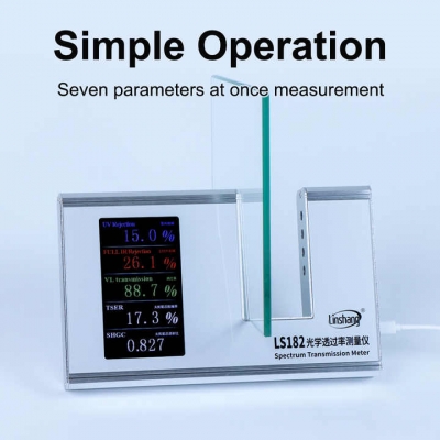 Testermeter- LS182 SHGC TSER Automatic Solar Film Transmission Meter Window Film Tint Tester