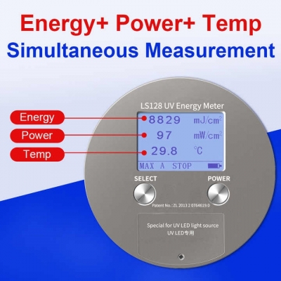 Testermeter- LS128 UVALED Lamp Intensity Power Meter UV Power Puck Radiometer