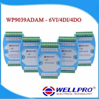 Testermeter- WP9039ADAM Wellpro RS485 MODBUS RTU Communications 6V 4DI 4DO 0-10V Digital Input And Output Module