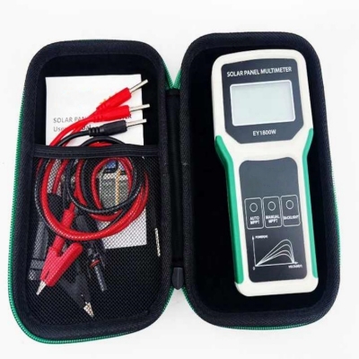 Testermeter- EY1800W(5-1800W) LCD MPPT Solar Panel Multimeter Solar Panel Tester Intelligent Current Tester Voltage Tester Digital Power Photovoltaic Meter VOC