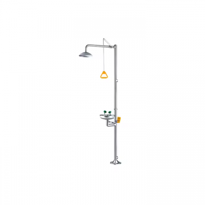 Testermeter-EW190 Vertical Laboratory Stainless Steel Combined Emergency Eye Washer and Safety Shower