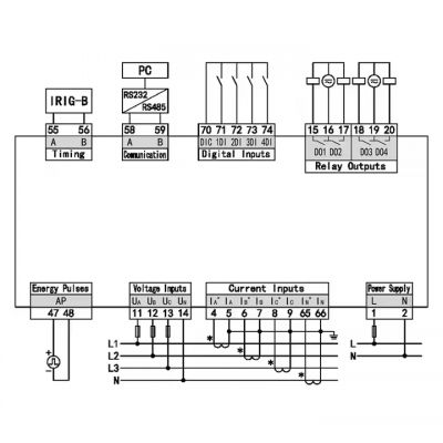 Testermeter-EN50160 Report Multi-function Digital Power Meter Intelligent 3 Phase Meter Panel Instrument Class a Power Quality Analyzer