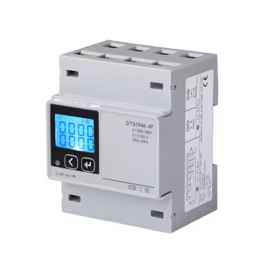 Testermeter-DTS1946-4P Elecnova 3 Phase 4 Wire LCD Energy Meter CT Connection 3 Phase AC Energy Meter Din Rail Power Consumption Monitoring Meter