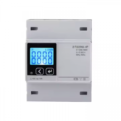 Testermeter-DTS1946-4P Elecnova 3 Phase 4 Wire LCD Energy Meter CT Connection 3 Phase AC Energy Meter Din Rail Power Consumption Monitoring Meter