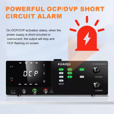 Testermeter-KUAIQU 30V 50A 1500W Switching Power Supply R-SPS3050S Storage Memory OCP OVP Short Circuit Protection Voltage Regulator SMPS