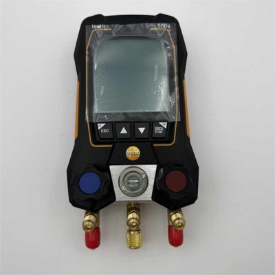 Testermeter-Testo 550s Basic Kit Smart Digital Manifold With Fixed Cable Clamp Temperature Probes