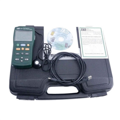Testermeter-Handheld Solar Power Meter Tester TES-132 400-1Knm Range 2000W/m2 & 634Btu/(ft2h) Data Logger SD Card 2G USB TES132