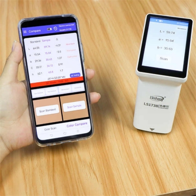 Testermeter-Linshang LS173 Smart Touch Screen Colorimeter Color Meter Tester for Coating Ceramic Plastic Paint Color Measure
