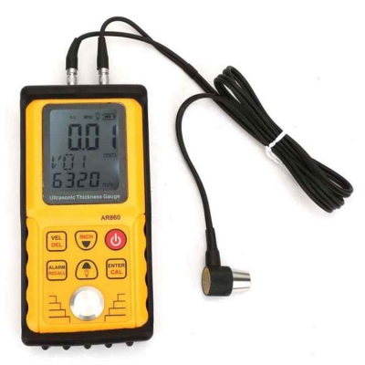 Testermeter-AR860 Smart Sensor Digital Ultrasonic Thickness Gauge Tester Meter 1.00 to 300.00mm Steel Sound Velocity 1000 to 9999m/s