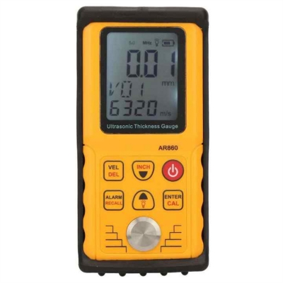 Testermeter-AR860 Smart Sensor Digital Ultrasonic Thickness Gauge Tester Meter 1.00 to 300.00mm Steel Sound Velocity 1000 to 9999m/s
