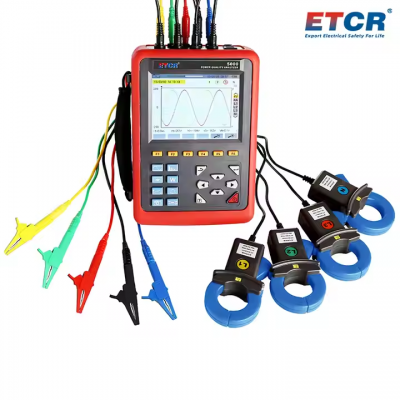 Testermeter-ETCR5000 Comprehensive Analysis of Voltage Current Power and Electrical Power Quality Logger Energy Power Quality Analyzer