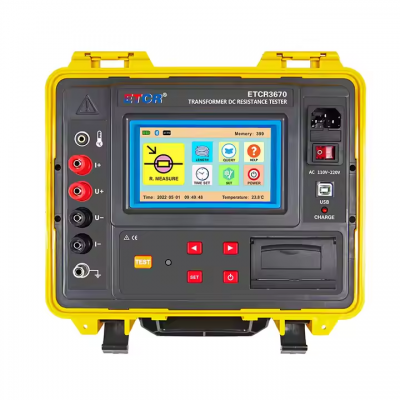 Testermeter-ETCR3670 Highly Durable and Protective Transformer DC Resistance Tester for Outdoor Work