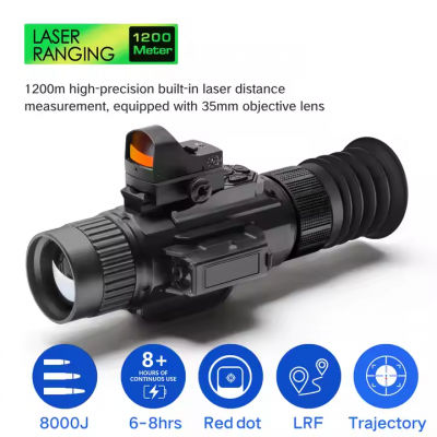 Testermeter-TRX335 Thermal Imageing Scope for Hunting 384-288 Thermal Imaging Monocular Camera Thermal Imaging Sight with LRF WiFi PIP