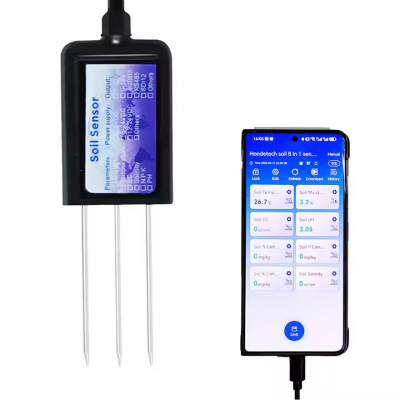 Testermeter-RS6541 Factory Supply Soil Moisture and Temperature 2 in 1 Sensor 0-5V 0-10V 4-20mA Output Durable IP68 Waterproof for Farming