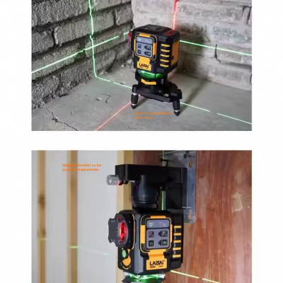 Testermeter-LSC6651-LAISAI Industrial 8/12 Line Laser Level High-Precision Red Green Dual Color Strong Light Thin Line Infrared Wall Floor 6651