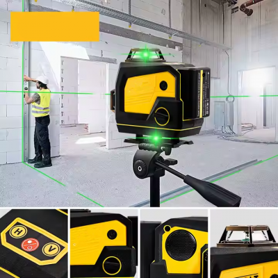 Testermeter-DW080-Dewalt Bluetooth Audio 16 Lines 360° Laser Level Meter Green Laser Automatic Self-Leveling Tool Horn Function for DIY Grading