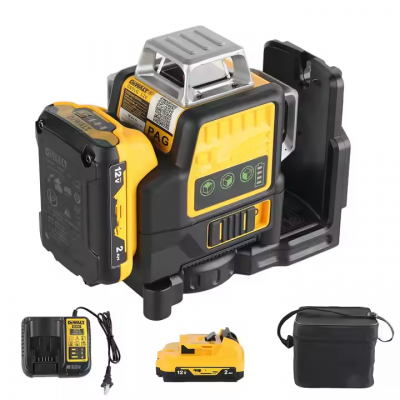 Testermeter-DW89LG 360&deg; Rotating 3D 12-Line Green Laser Level Professional Outdoor Construction Marking Tool Lithium Battery DW89LG