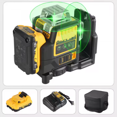 Testermeter-DW89LG 360&deg; Rotating 3D 12-Line Green Laser Level Professional Outdoor Construction Marking Tool Lithium Battery DW89LG