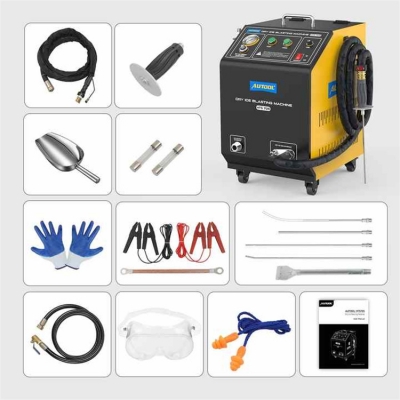 Testermeter-Wholesale AUTOOL HTS705 110V 220V Auto Car Dry Ice Blasting Cleaning Machine Blaster Carbon Cleaner