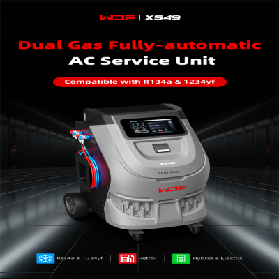 Testermeter-X549 Dual Gas Fully Automatic A/C Service Unit Gas Charger Air Conditioner AC Car Machine 1234A AC Recovery Machine