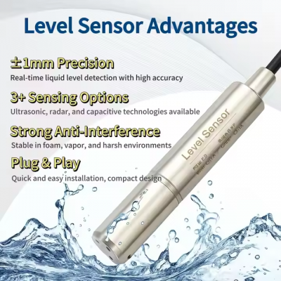 Testermeter-SCO2 0-5M Measuring Range 4-20mA Submersible Water Pressure Tank Level Sensor Piezometer
