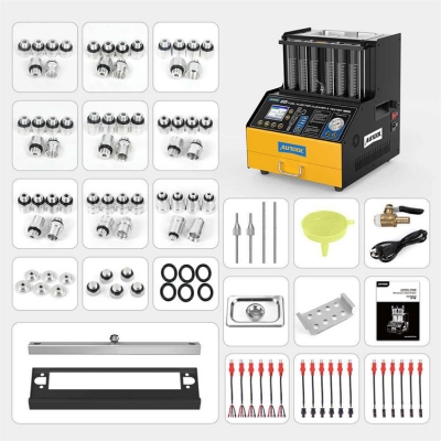 Testermeter-220V 110V AUTOOL CT500 Ultrasonic Fuel Injector Cleaner & Tester Non-Dismantle Cleaning for EFI, SFI, GDI Injectors