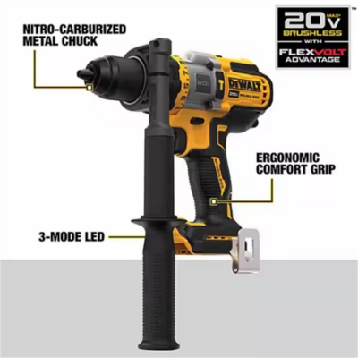 Testermeter-DCD999 1/2in Brushless Cordless Hammer Drill Driver Kit 20V Tools Hammer Impact Drill 2000RPM 126NM Variable Motor