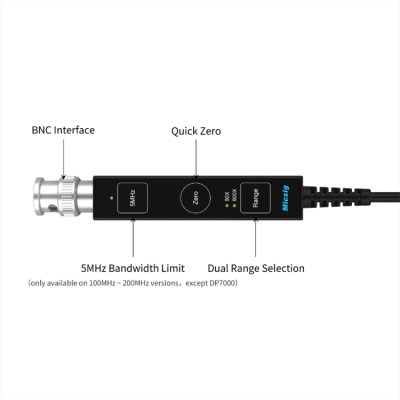 Testermeter-DP700 DP Series Oscilloscope High Voltage Differential Probe DP700/DP1500/DP3000 Kit 100MHZ 100X/1000X Updated Version