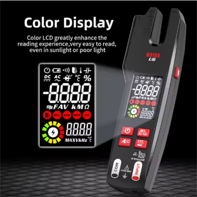 Testermeter-Professional Digital Clamp Multimeter U6 600A AC/DC Voltage Resistance Capacitance Diode Tester Electronic Measuring Instrument